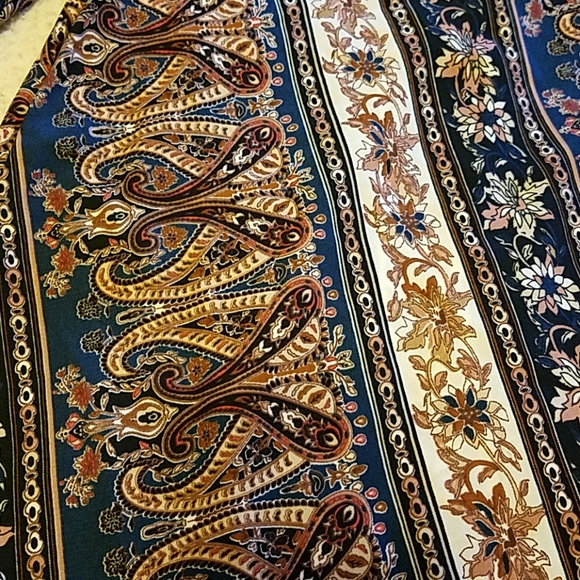 Francesca's Miami Paisley multi colored blouse - Picture 2 of 5